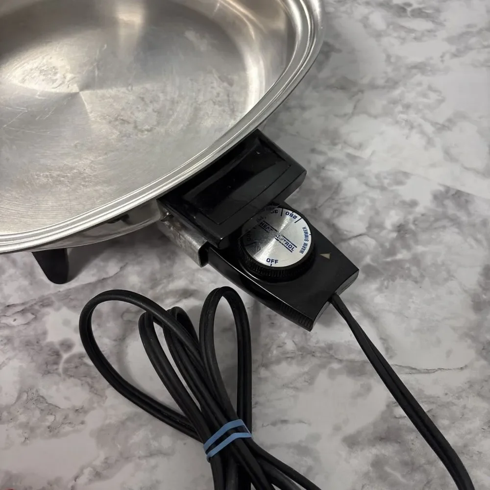 Aristo Craft Electric Skillet Stainless Steel w Lid w Legs